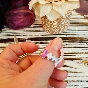 Lovely peachy pink fire opal!